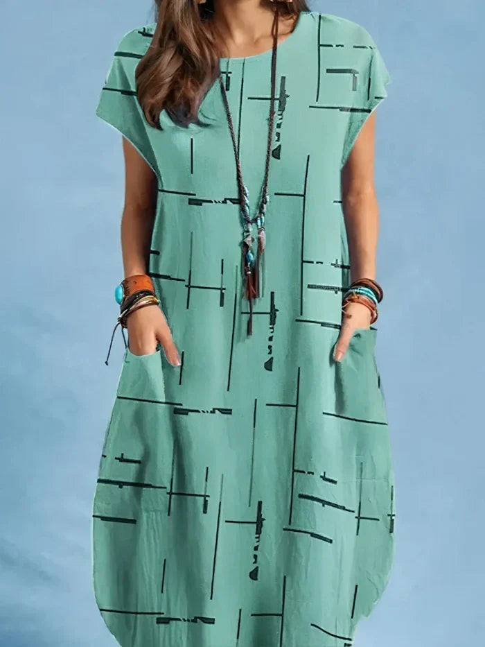 Loose Midi Dress with Pockets